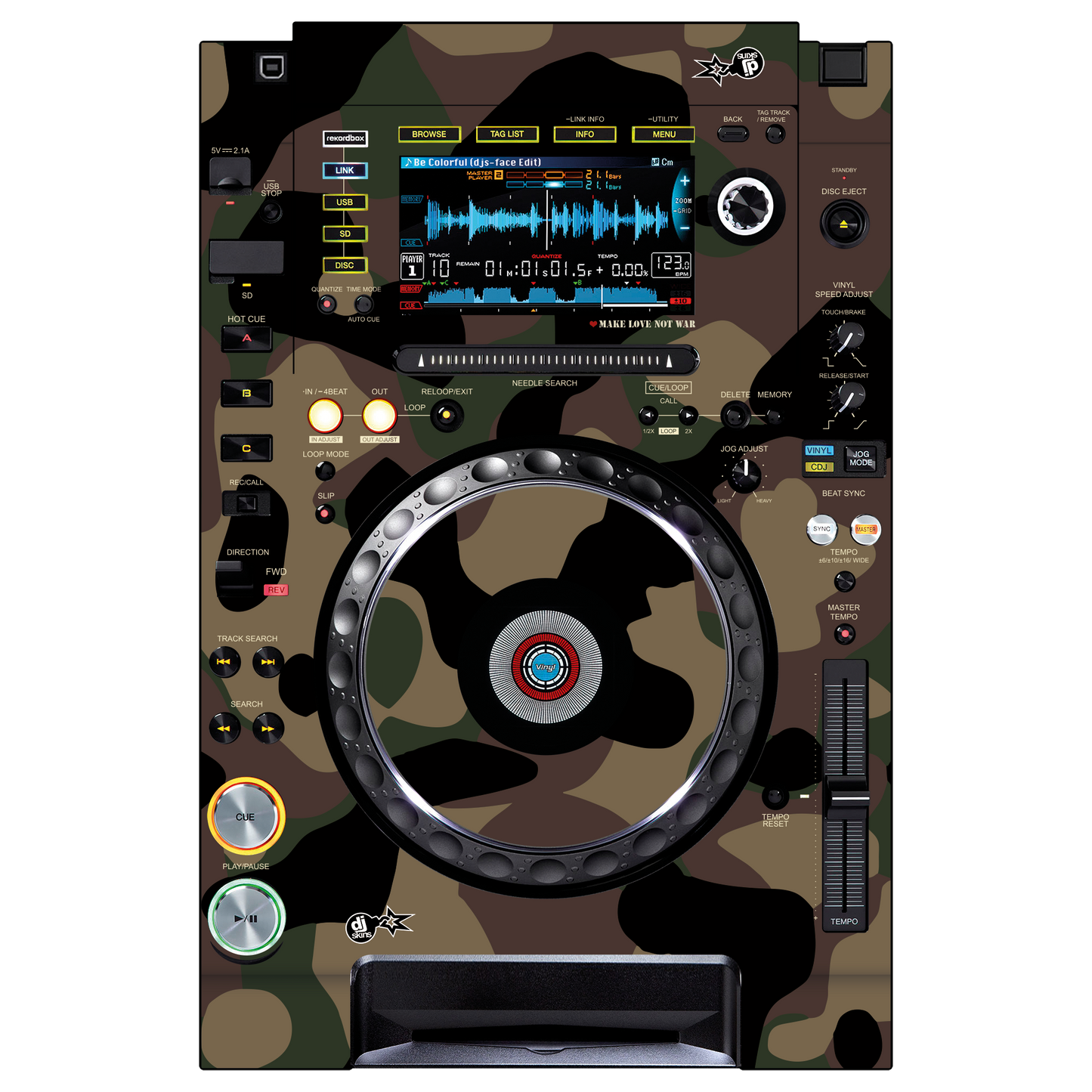 Pioneer DJ CDJ 2000 NEXUS Skin - Hvid