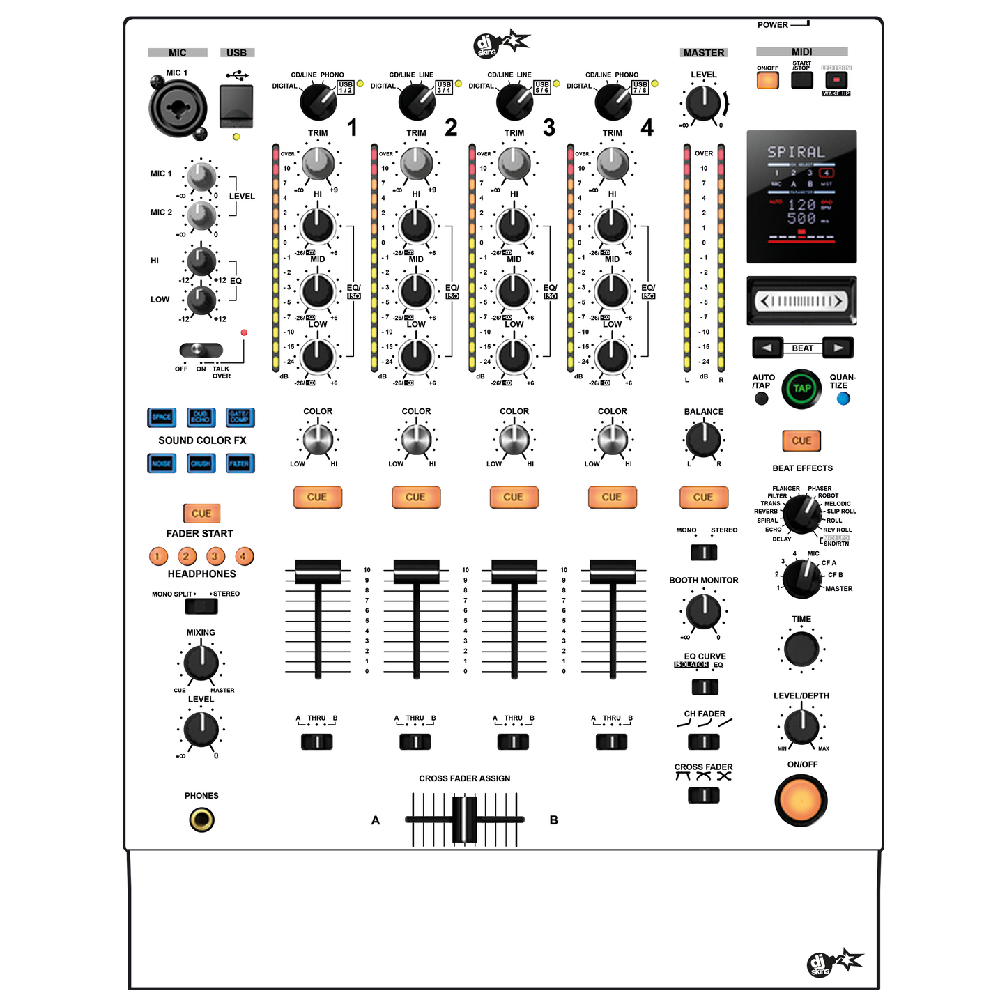 Pioneer DJ DJM 900 NEXUS Skin - Flere varianter