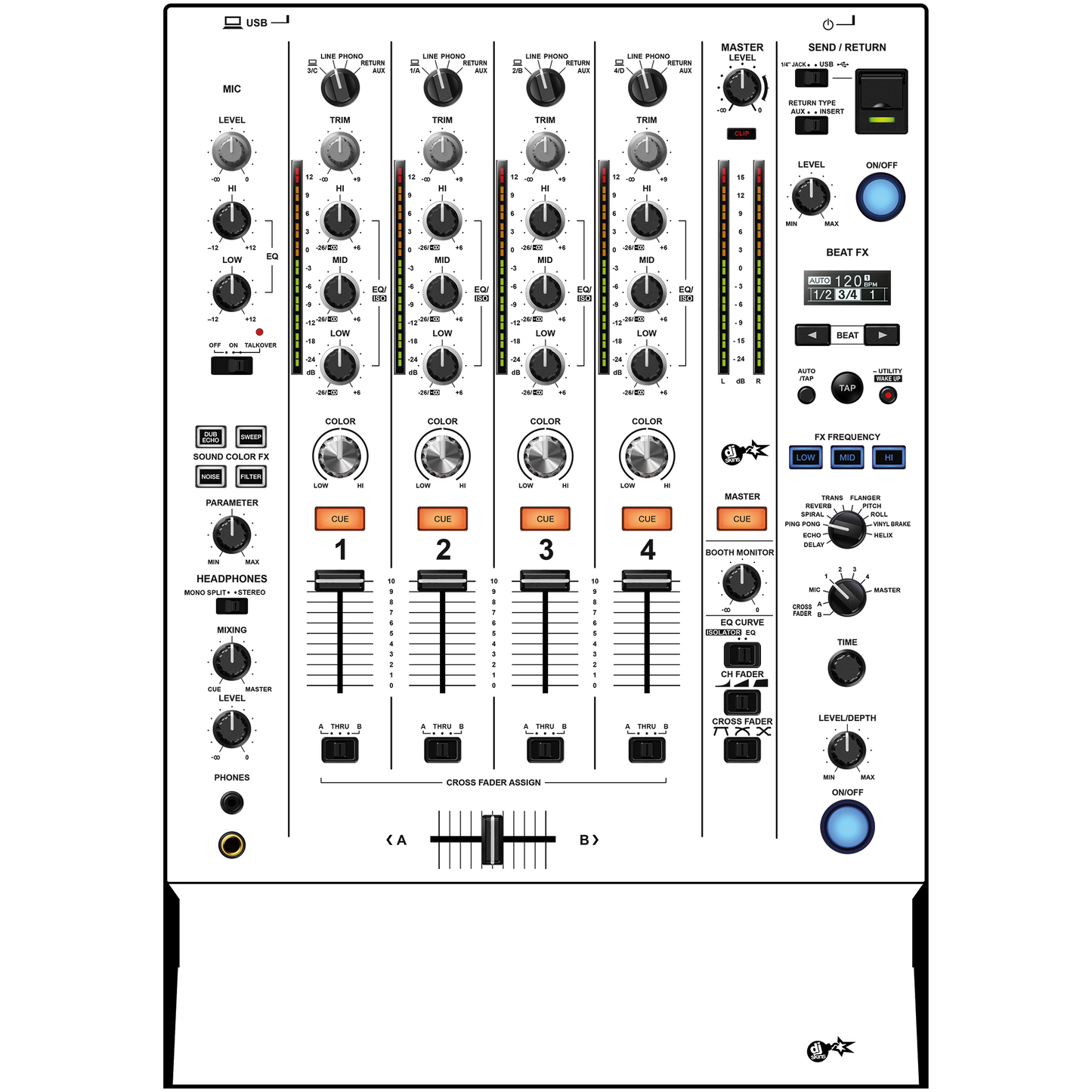 Pioneer DJM 750 MK2 Skin - Flere varianter