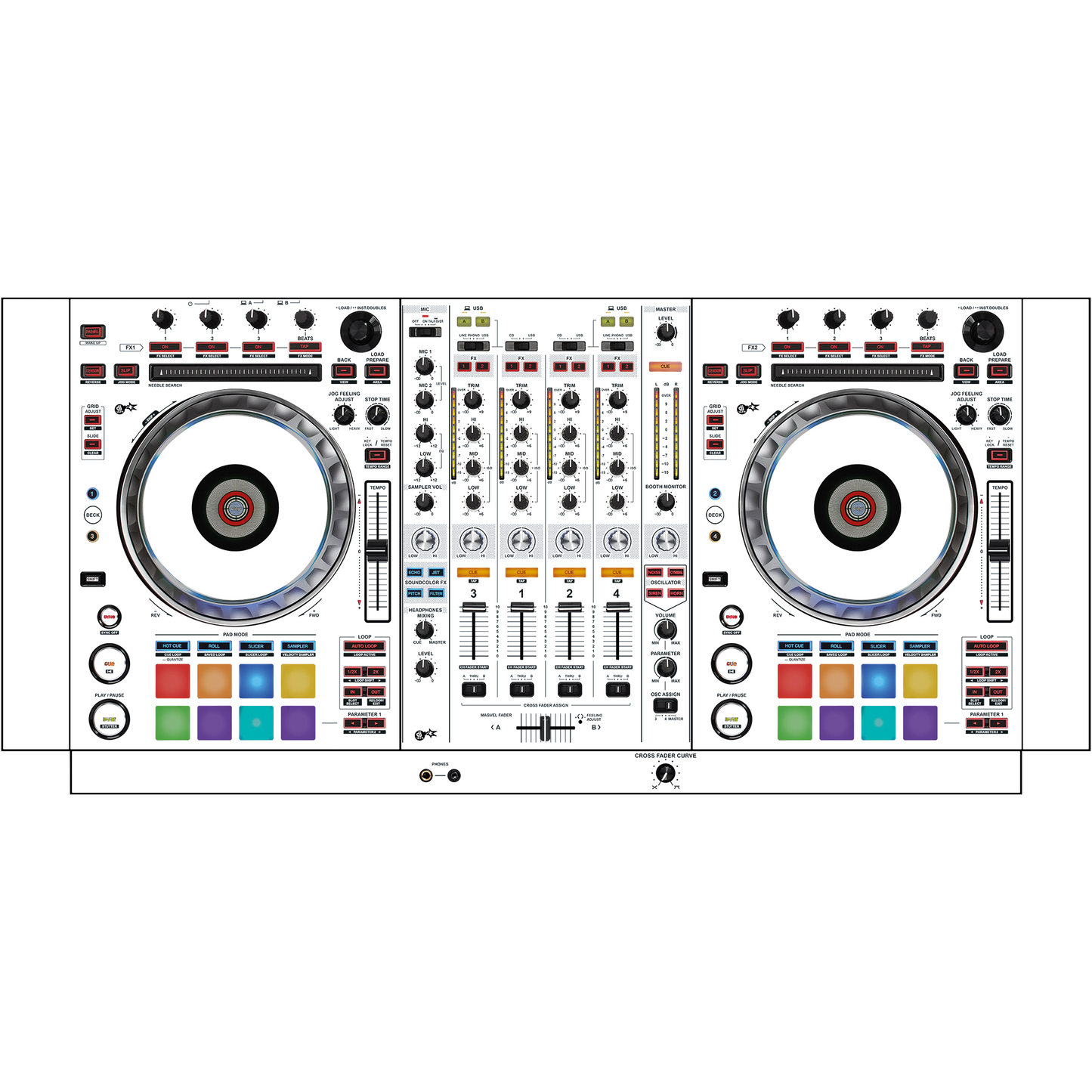 Pioneer DJ DDJ SX3 Skin - Flere varianter