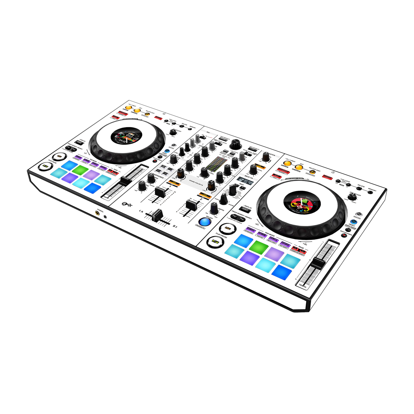 Pioneer DJ DDJ 800 Skin - Hvid