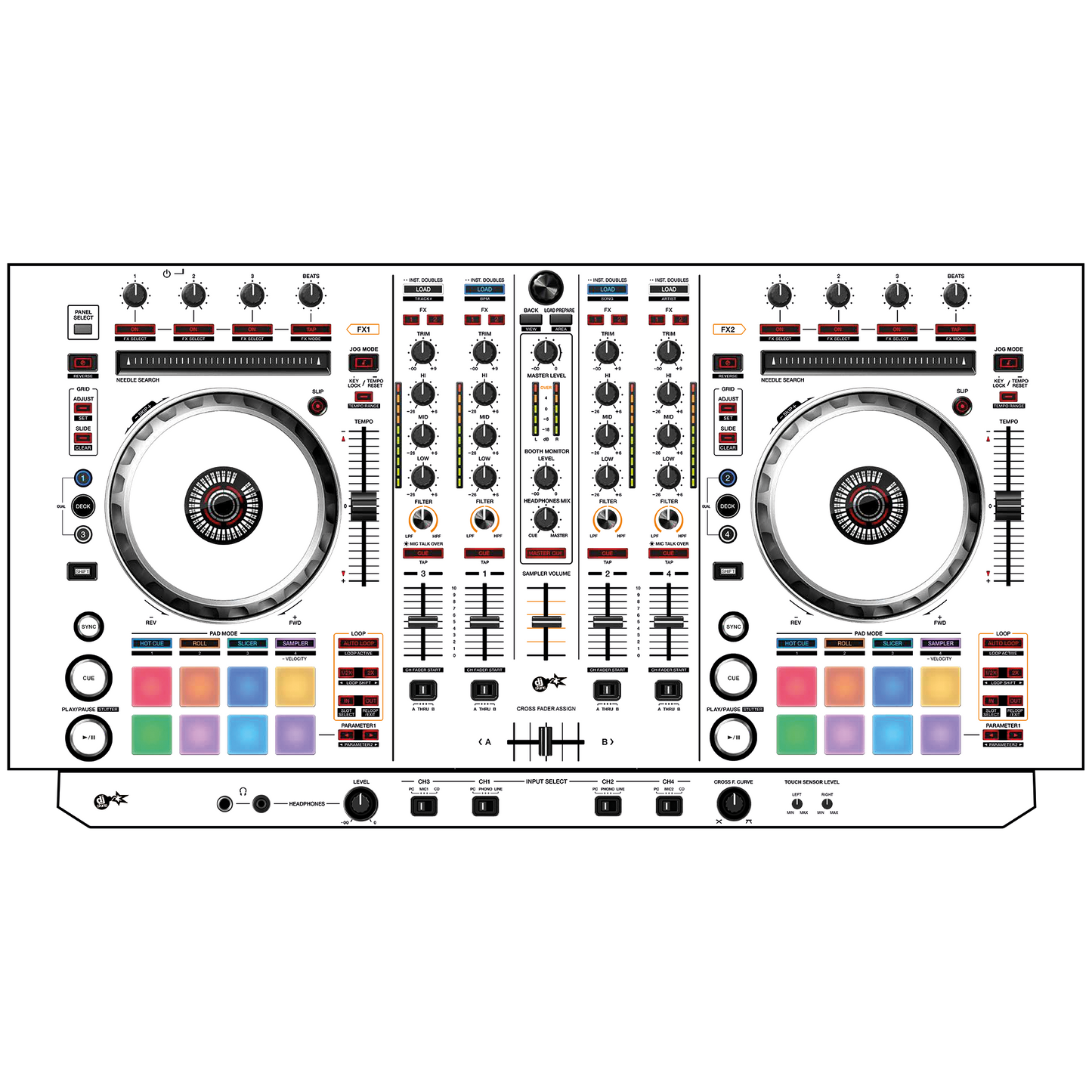Pioneer DJ DDJ SX Skin - Flere varianter